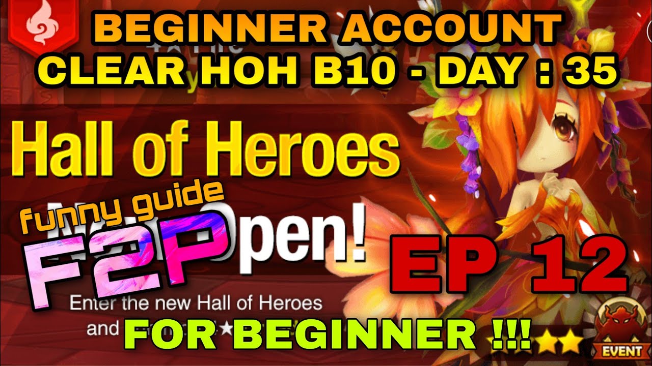 #12 HOH FIRE DRYAD NISHA B10 VS BEGINNER ACCOUNT TEAM EP 12 SUMMONERS WAR