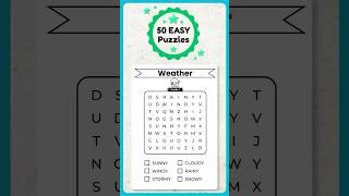 Easy Weather Word Searches | Ages 5–7