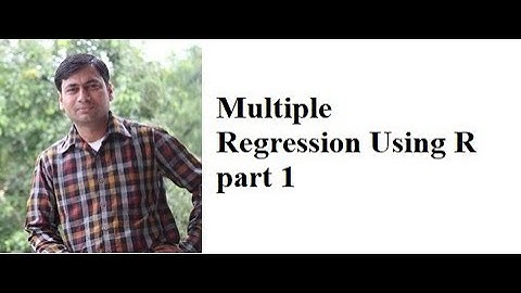 Multiple Regression Using R part 1