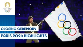 Olympic Flag Handover Ceremony Paris Pes The Flag To Los Angeles Paris 2024 Closing Ceremony