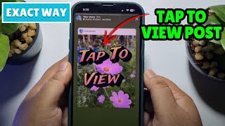 How to add tap to view post in instagram story | instagram New Update