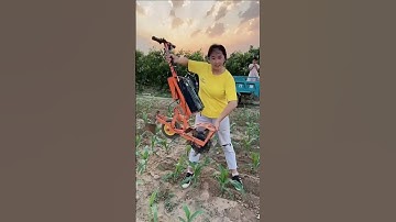 Small single-person agricultural trenching tool # Electric weeding trenching machine #trending
