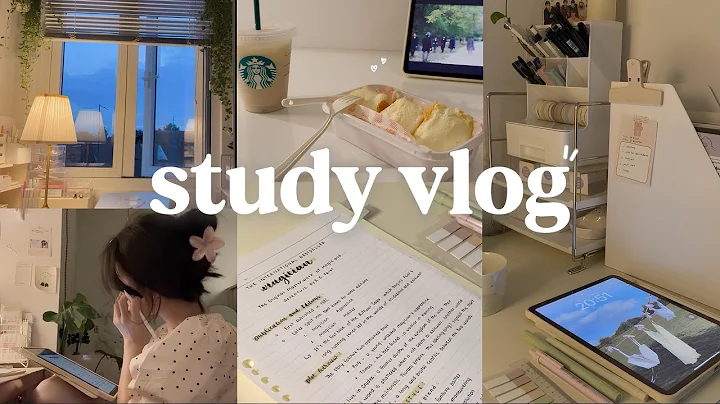 STUDY VLOG |  early productive morning, studying, note, motivation ˚ ༘
