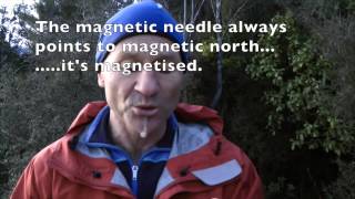 Orienting your map with a compass