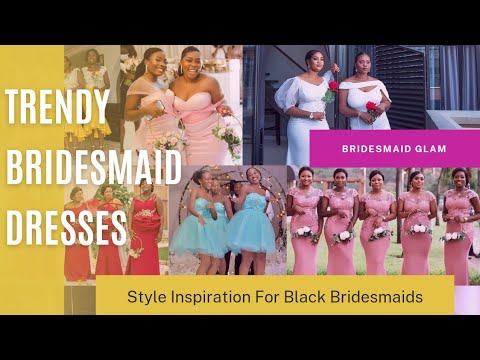 black dresses bridesmaid