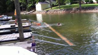 ShoreMaster Kit Dock - installing under water brace
