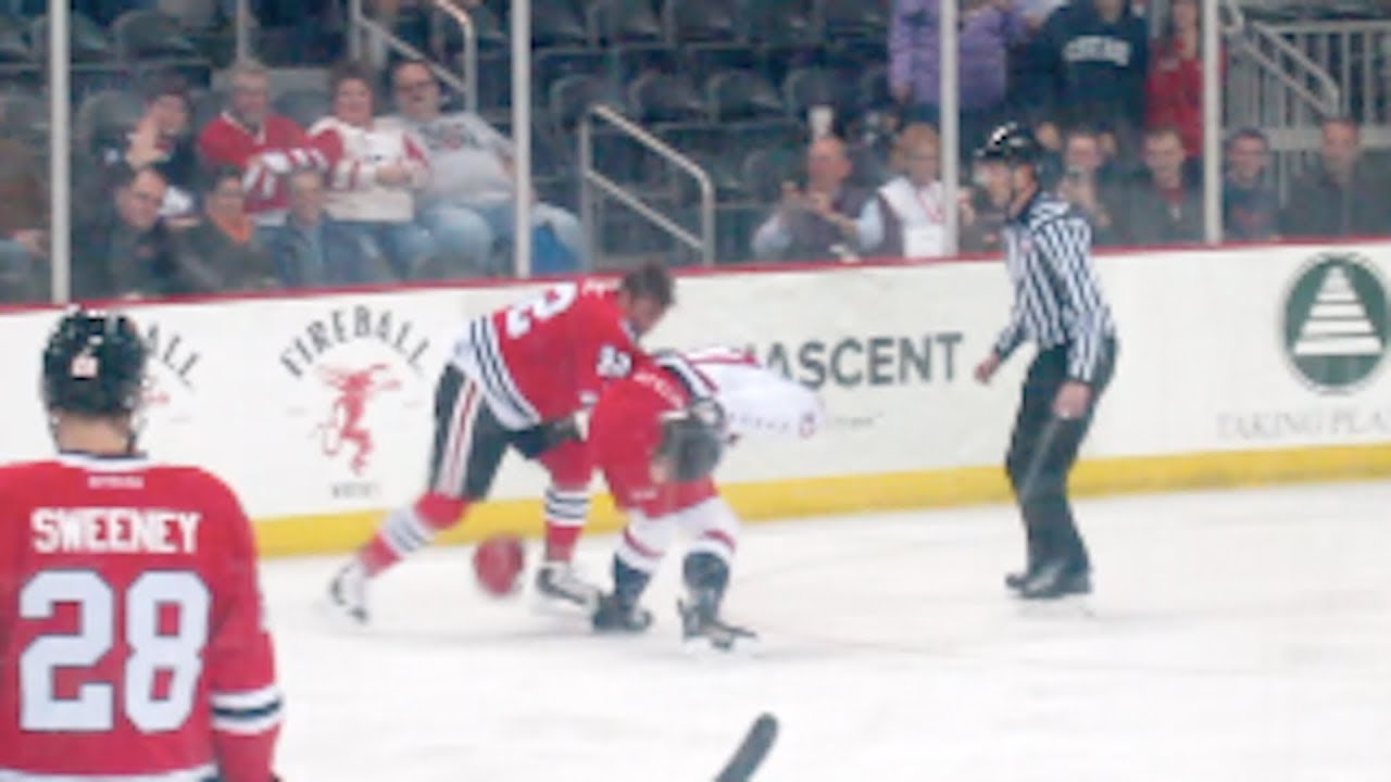 HOCKEY FIGHT! Indy Fuel Hockey Game - YouTube