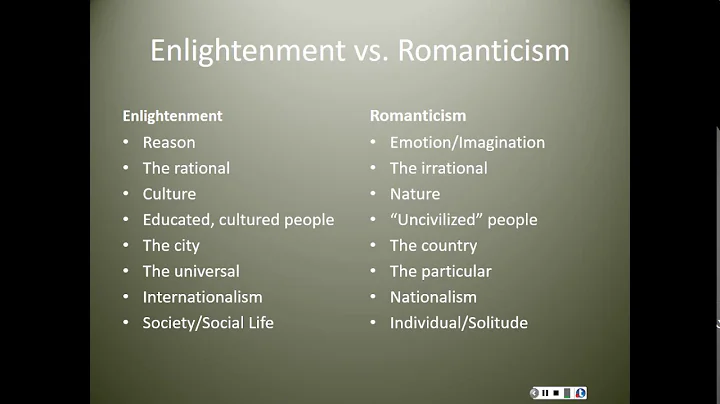 Enlightenment to Romanticism