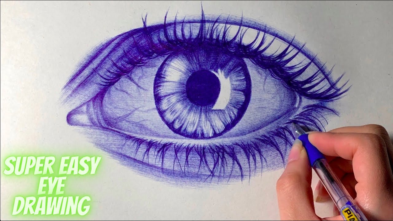 ink drawing of eyes - Google Search | Eye illustration, Pen drawing, Easy pen  drawing