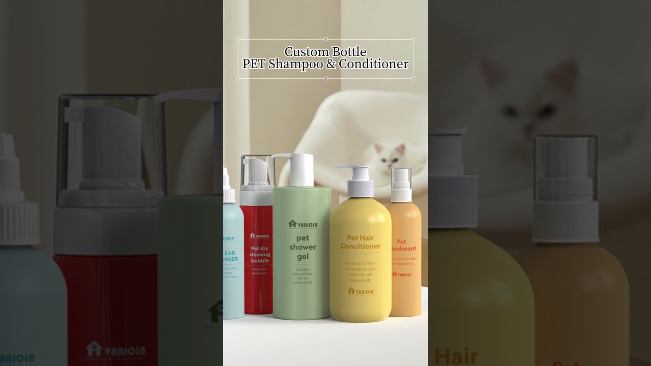 Shampoo and Conditioner Pump Bottle for Cat Dog PET Cleaning