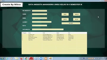 MENGHUBUNGKAN DATABASE KE VISUAL BASIC DAN MEMBUAT APLIKASI PENGOLAH DATA