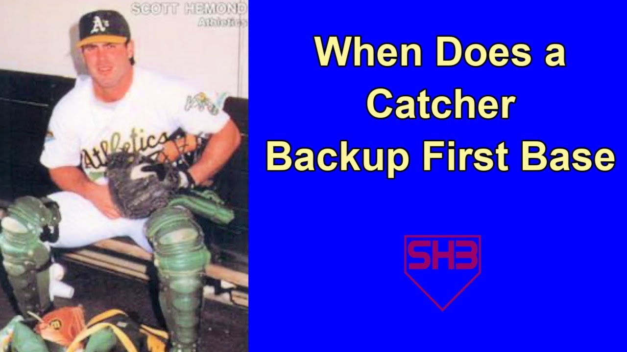 When and How Does a Catcher Backup First Base - YouTube