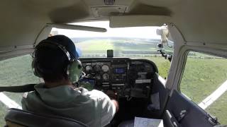 horrible landing and near crash on a cessna 172  cockpit audio