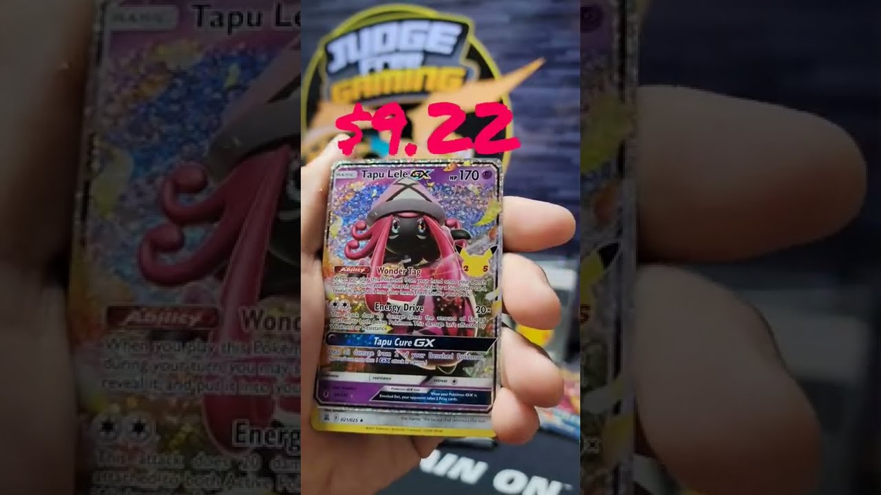 Pokemon "Tapu Lele GX" Celebrations 25th Anniversary Tin 3-6 Pull