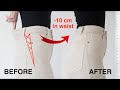 how to TAKE IN the WAIST OF YOUR JEANS / perfect waist fit 👌