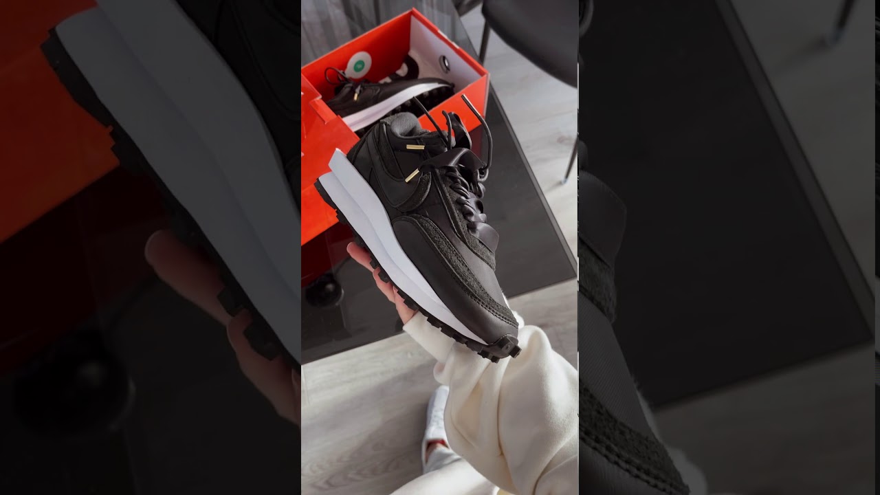 Кроссовки Nike LD Waffle Sacai Black Nylon