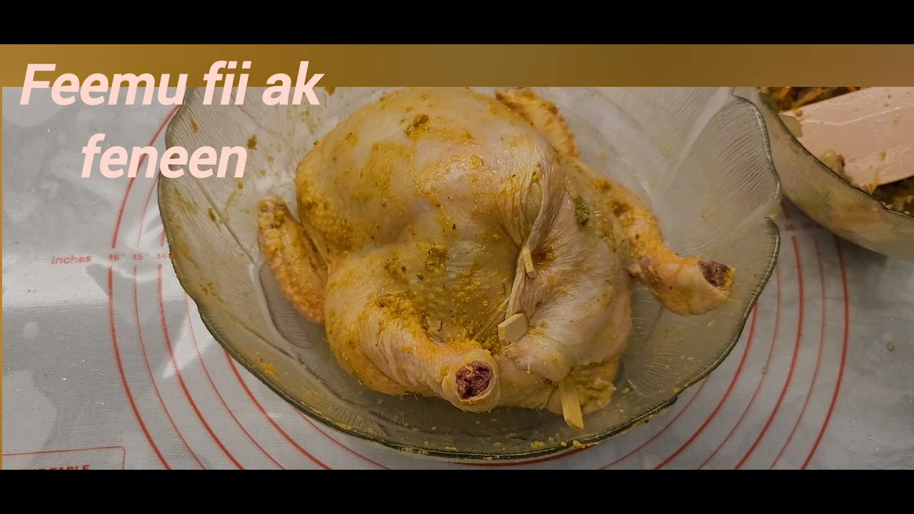 poulet farci à la sénégalaise