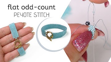 Odd count peyote tutorial | Peyote stitch tutorial | Flat odd count peyote