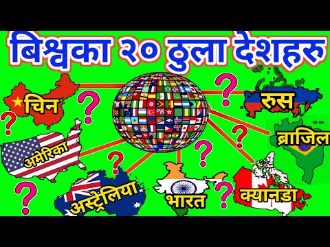 बिश्वका २० ठुला देशहरु | 20 Biggest Country In The World | Largest Country In The World