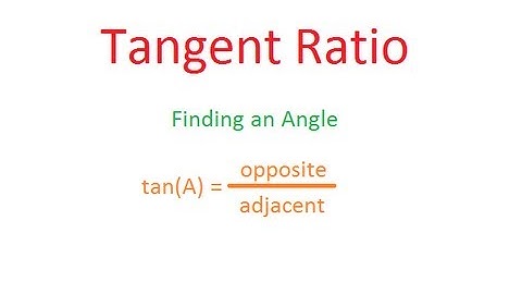 Unit 4 (Core Skill) - Tangent Ratio (Finding Angle)