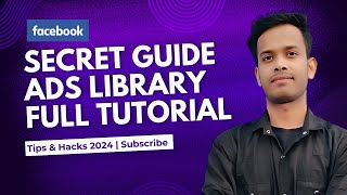 2024 Update  Facebook Ad Library | Secret Competitor Analysis Tool | Meta Ad Library Full Tutorial
