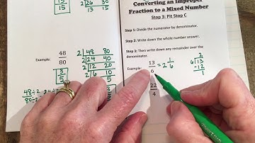 Converting Improper Fractions to Mixed Numbers