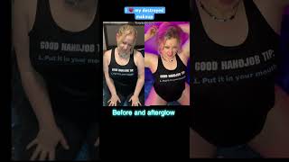 I ♥️ getting my makeup destroyed 😈 #beforeandafterglow