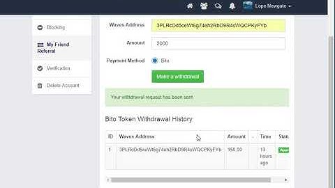 bukti pembayaran bito token ke wavesplatform wallet