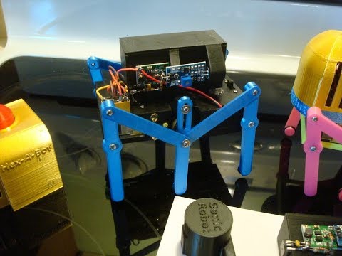 Arduino Helmholtz Sound Sensor for Hex-A-Bot dual drive walking robot.