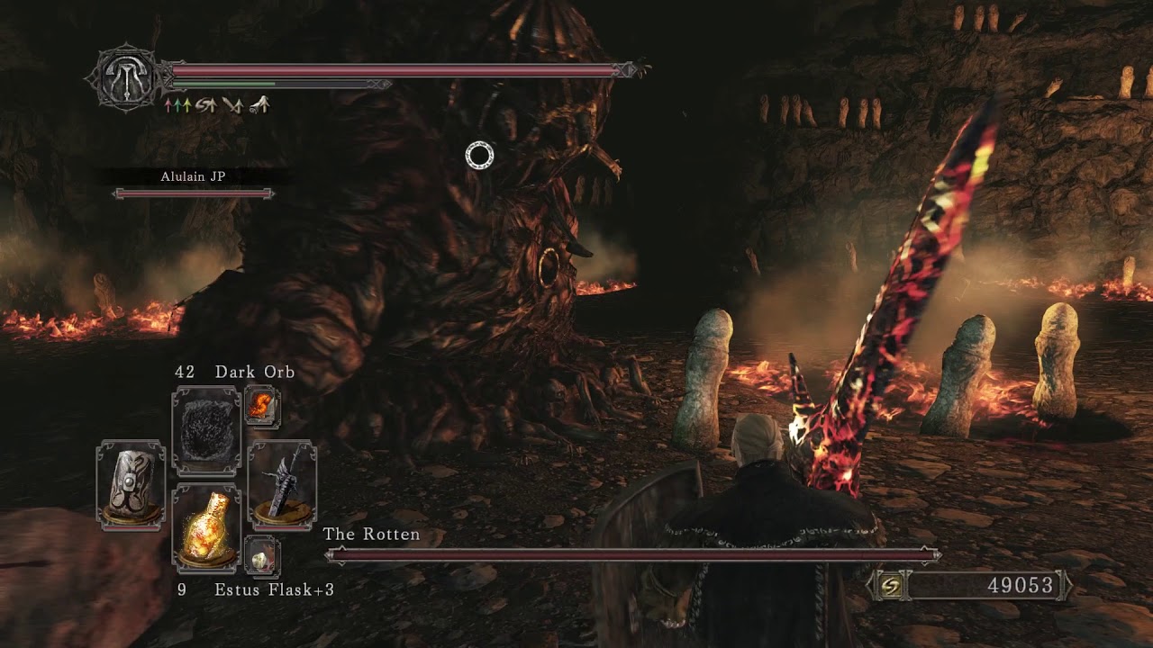 Dark Souls II - The Rotten Boss Fight (Old Dead One Soul) - YouTube