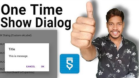 One time show dialog activity in sketchware/Aauraparti
