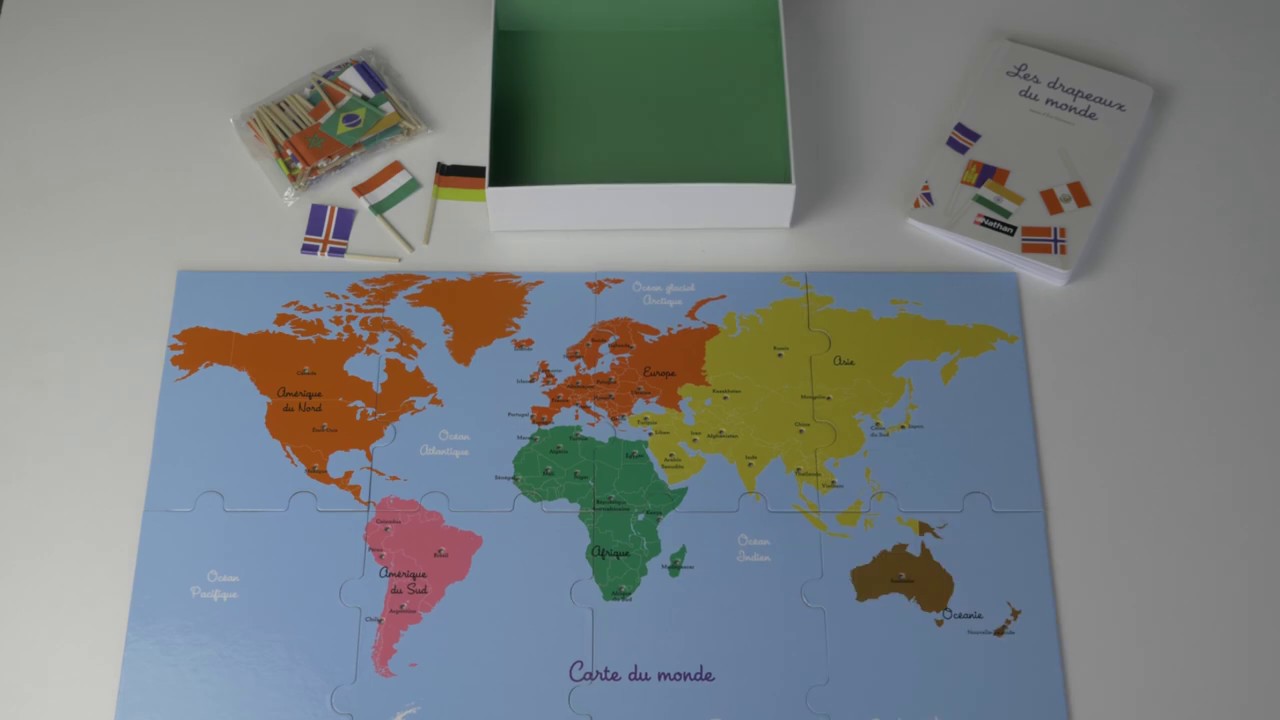 Montessori Les Drapeaux Du Monde Présentation Du Coffret Editions Nathan