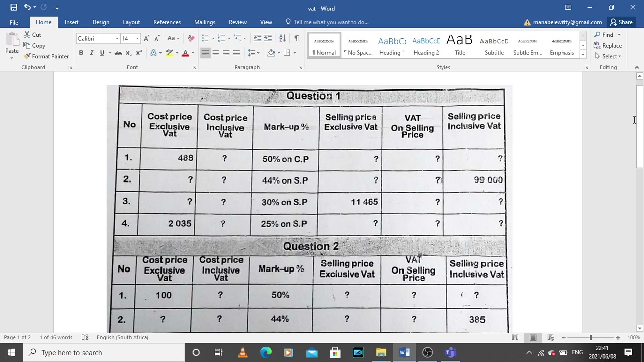 ⁣VAT & MARK UP calculations