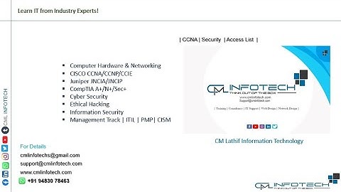 CML INFOTECH | CCNA-01 | Access List |  Part- 02 |