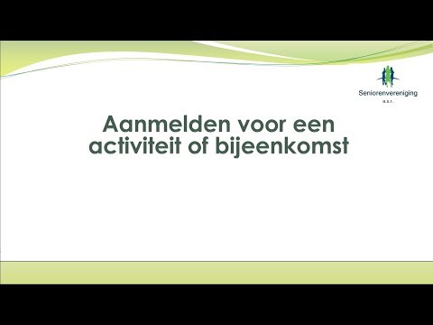 Handleiding aanmelden activiteiten