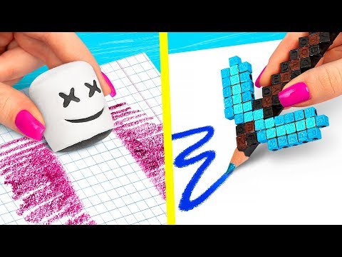 10 MATERIALE SCOLASTICO FAI DA TE DI FORTNITE vs DI MINECRAFT! SFIDA!