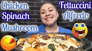 NATIONAL FETTUCCINE ALFREDO DAY! | Cajun Chicken, Spinach, Mushroom, Fettuccini Alfredo!!! by Xtina Grubz 1,378 views 2 years ago 20 minutes