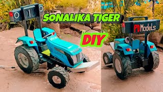 SONALIKA tractor how to make|sonalika tractor kaise banaye|#tractor #sonalika #toytractor#howtomake