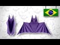 Origami: Morcego de Halloween - Instruções PT-BR