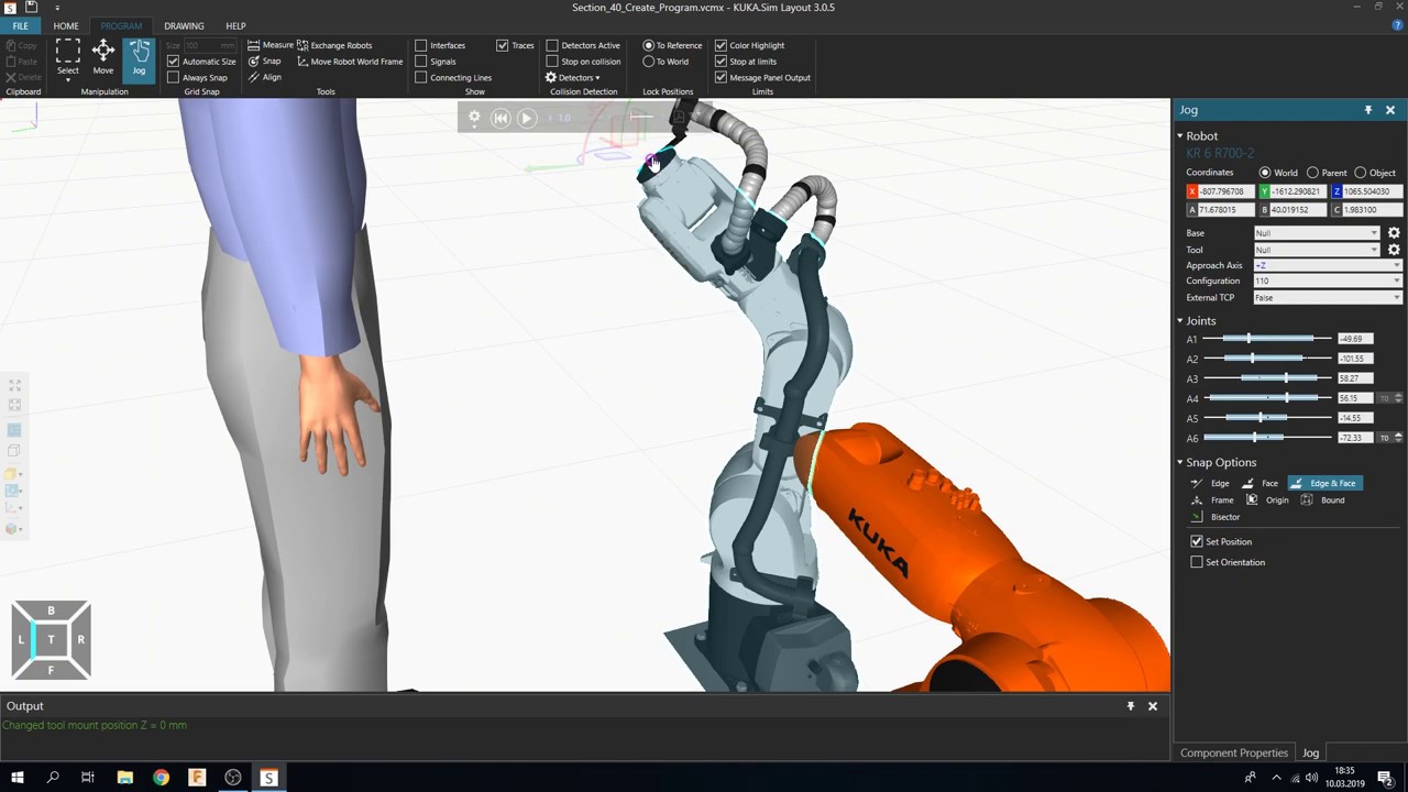 kuka sim layout