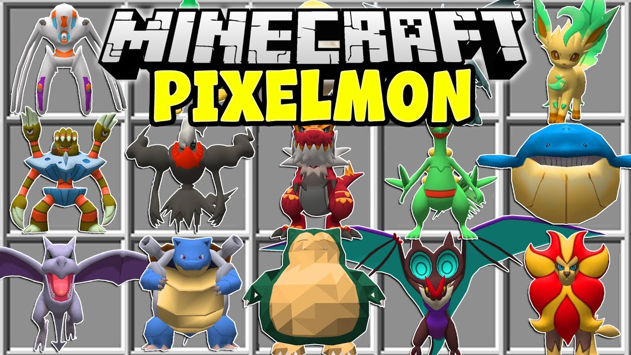 Minecraft PIXELMON MOD  POKEMON, LEGENDARIES, MEGA EVOLUTIONS!! 