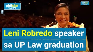 FULL SPEECH: Leni Robredo during UP College of Law recognition rites