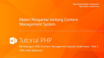 Tutorial PHP - Membuat CMS Sederhana - Part 1 - Pengantar CMS
