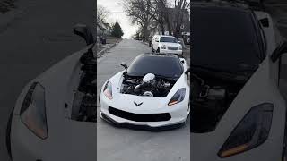 white Corvette C7🤍🖤 #corvette #chevy #trending #corvettenation#sportscar #supercars #carsofinstagram