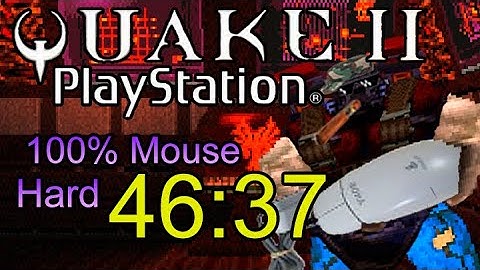 Quake II (PSX) speedrun - 100% Mouse - Hard - 46m37s [WR]