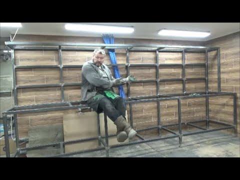 видео: Начало обустройства мастерской Верстак