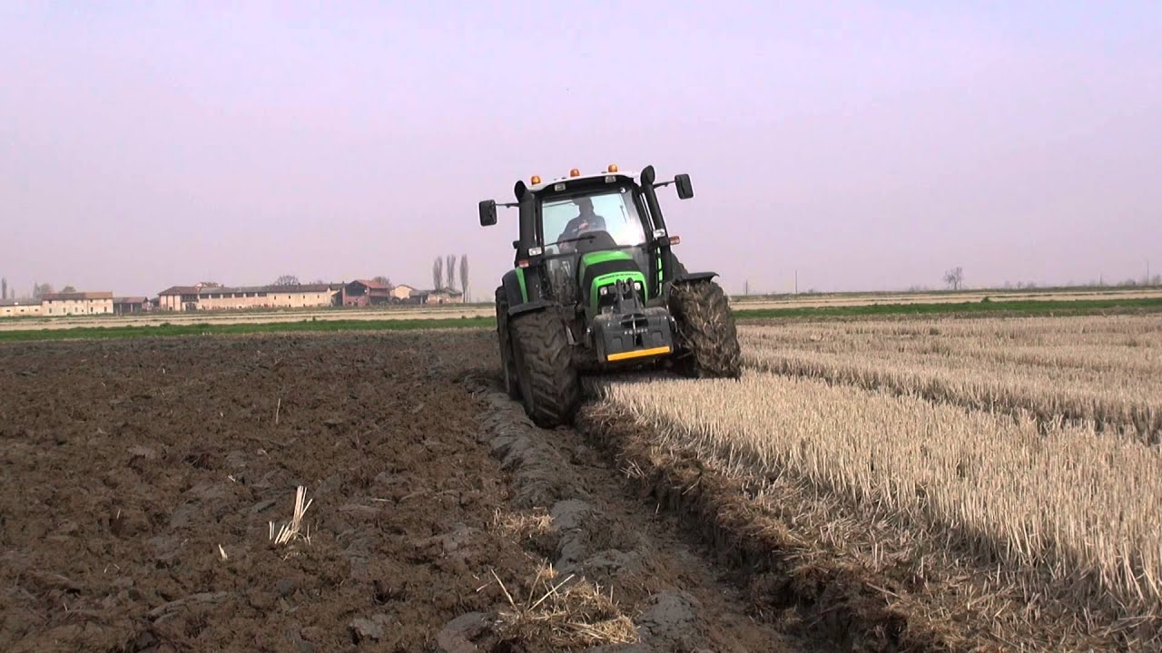 PLOUGHING 2014 - 2 DEUTZ-FAHR Agrotron 630 TTV & M620 + LEMKEN EurOpal 6