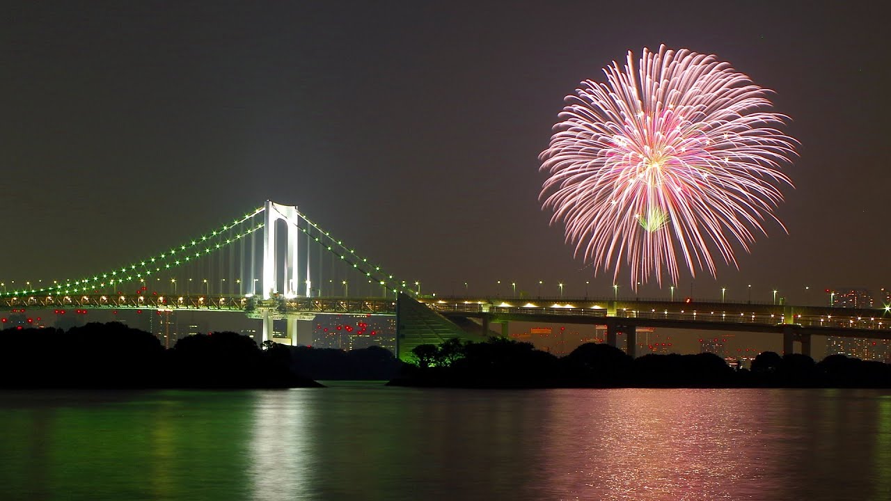 東京湾大華火祭 ダイジェスト フィナーレは レインボーブリッジに咲く大花火 お台場 潮風公園 東京湾花火 Youtube