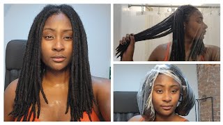 Vlogmas Day 5: Washing My Locs,  Hot Oil Treatment, Braiding My Locs.