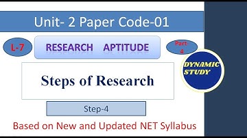 Steps of Research Lesson-7 Part-4 Selecting Sample Design